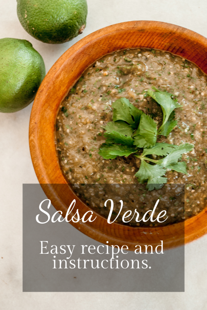 A tangy, zesty recipe for delightful green salsa, with a rich roasted flavor and just a hint of spicy kick. Perfect for tacos, nachos, or any Mexican inspired dish. Printable recipe.