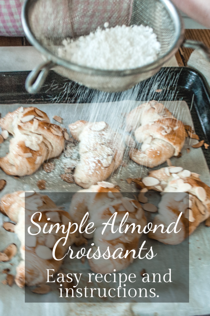 Simple, light and airy Almond Croissants, with an easy recipe and picture tutorial.  Beginner friendly baking, always a classic French treat!