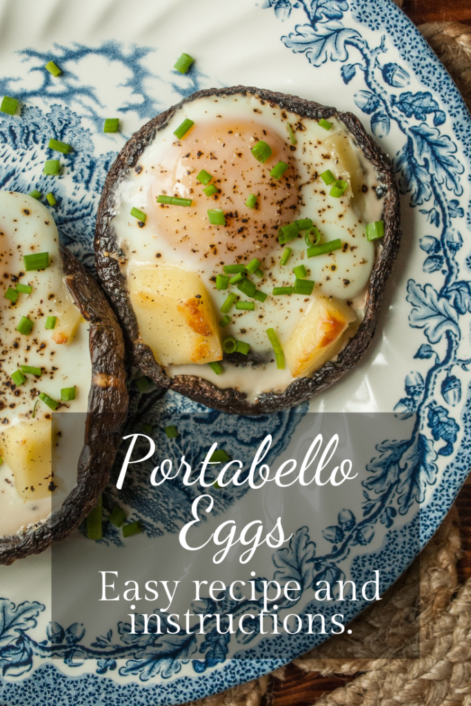 Super easy recipe for this delicious and elegant portobello baked egg.  Perfect for breakfast, brunch or any meal.  Easy recipe and picture tutorial.  Printable Recipe.