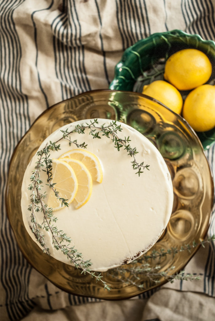 Lemon Sour Cream Layer Cake Recipe. An easy recipe that includes an optional creme fraiche filling, and a lemon curd icing.