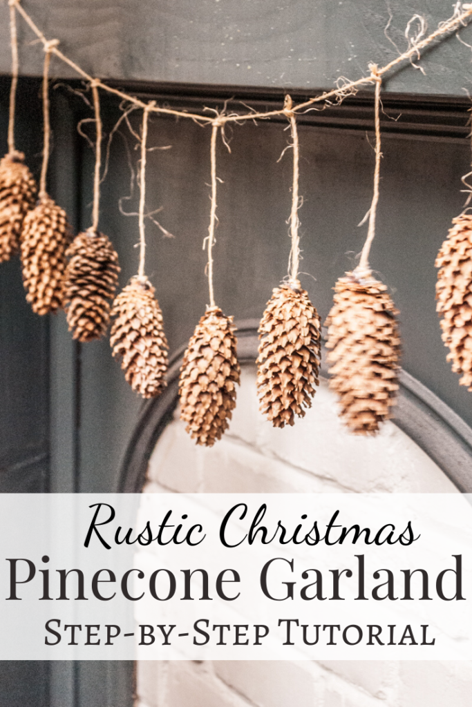 Rustic Pinecone Garland. Handmade DIY Christmas Crafts Tutorial.