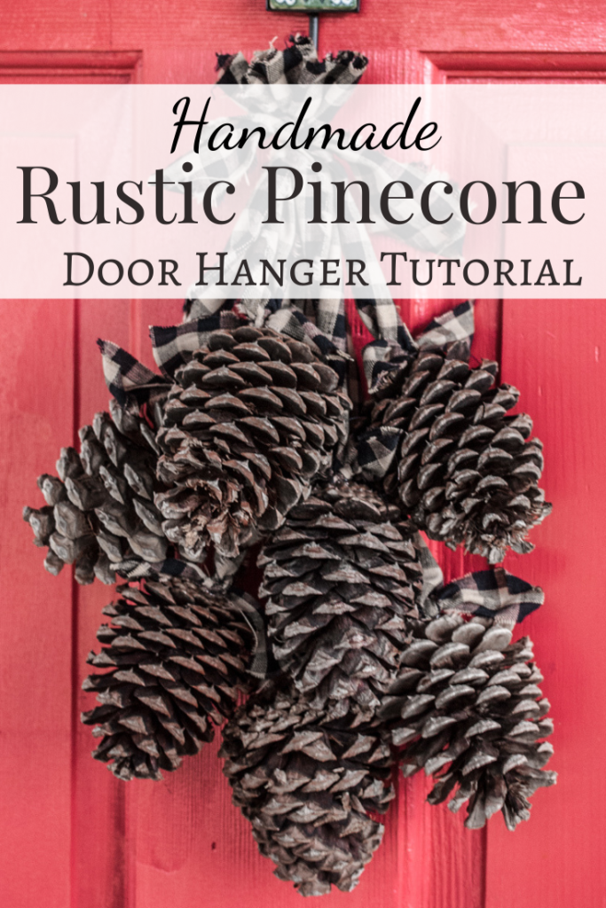Pinecone Door Hanger Tutorial.  DIY Christmas Crafts from my Handmade Christmas Series.