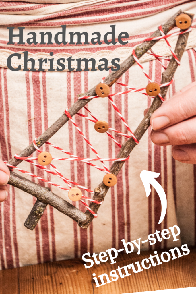 Rustic Little Tree Ornament. Step by step instructions for a simple, easy crafted decoration. Handmade DIY Christmas Crafts Tutorial.
