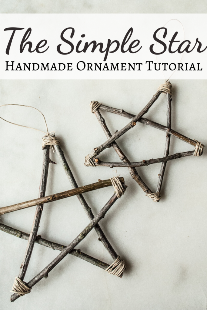 Handmade DIY Easy Stick Star Ornament. Christmas Crafts Tutorial.