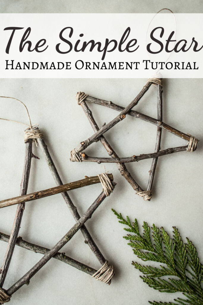 Handmade DIY Easy Stick Star Ornament. Christmas Crafts Tutorial.