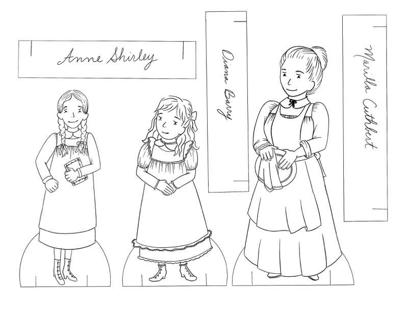 Anne of Green Gables Printable Paper Dolls! Perfect for play, homeschool, literature study, or easy printable crafts.