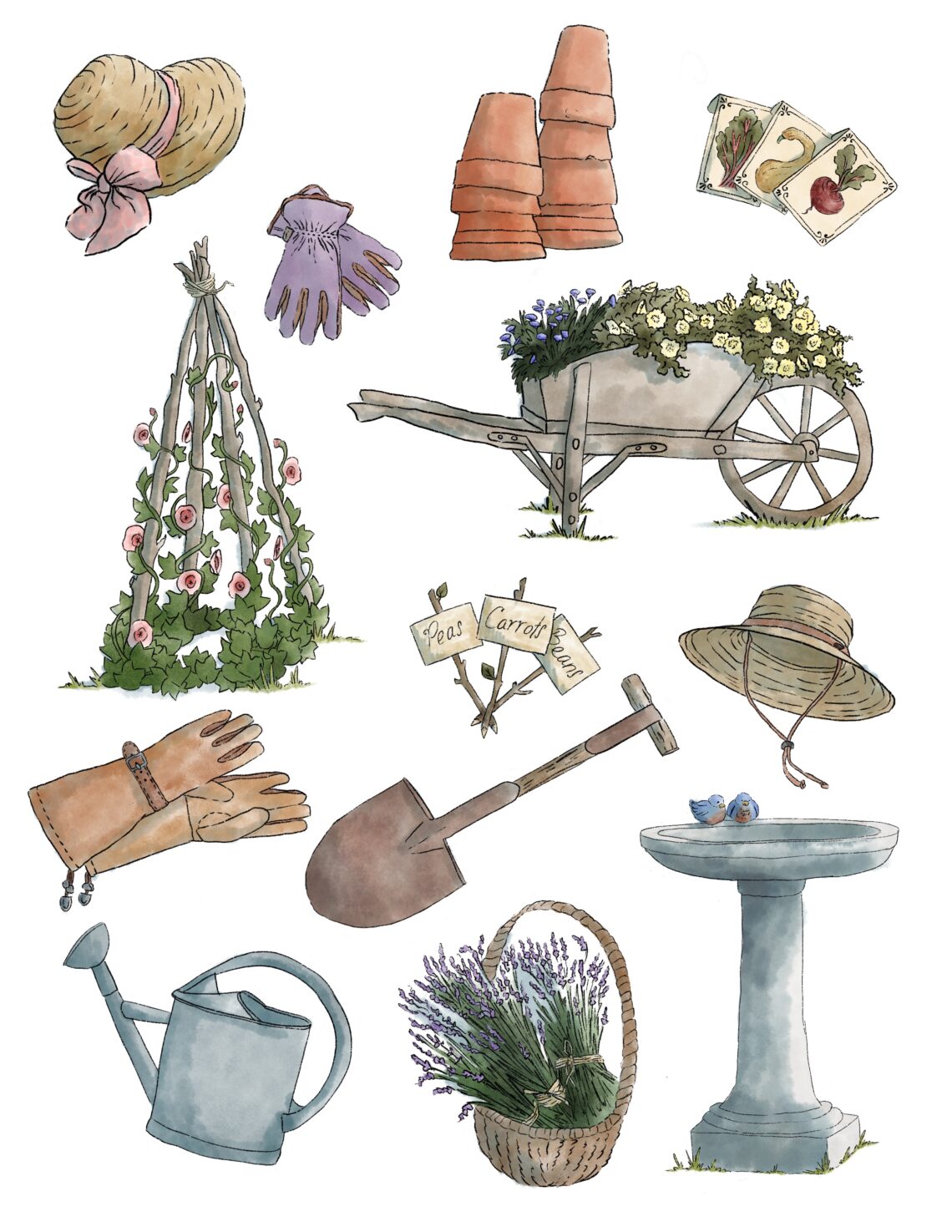 FREE Garden Things Printable Stickers