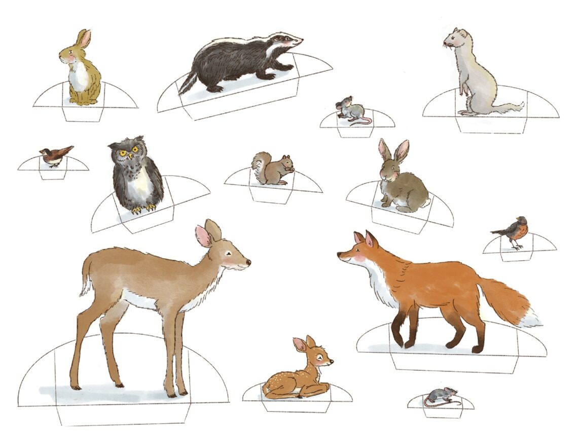Forest Animals printable paper dolls